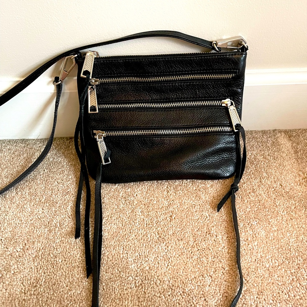 Rebecca Minkoff black moto crossbody bag